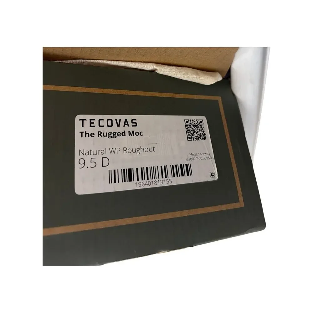 Tecovas The Rugged Moc Roughout Natural Lace Up Boots Size 9.5 D New